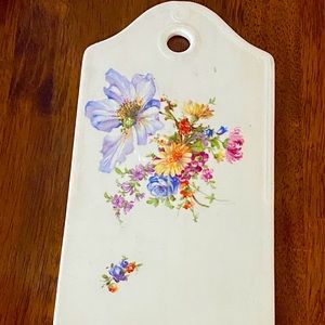 Antique 1949 Finnish flowered cheeseboard